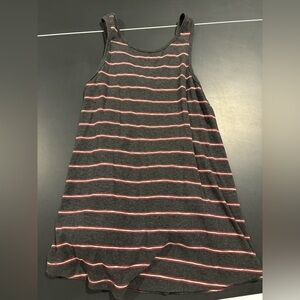 Free People Gray and Red Striped Tank or Dress